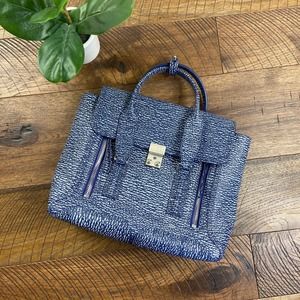 3-1 PHILLIP LIM Blue Pashli satchel Speckle bag
